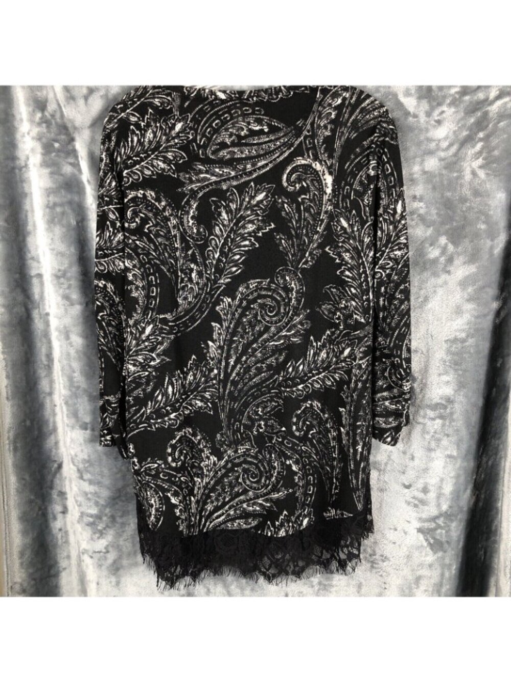 Db 1962 Woman's Shirt Ladies Blouse With Fringe Details Size Large - Picture 4 of 8